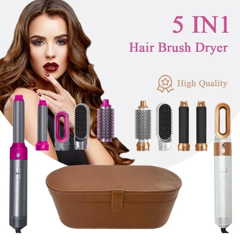 5 in 1 Hair Dryer Hot Comb Set Professional Curling Iron Hair Straightener Styling Tool For Professional Hair Dryer Household Ürün ana görseli