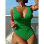 Deep V One Piece Swimsuit Women 2024 Push Up Swimwear Female Sexy Summer Beachwear Swim for Bathing Suits Micro Korean Monokini