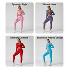 3 Piece Tracksuit Set - Jacket + Push Up Sports Bra + High Waist Leggings, Gym Workout Activewear Training, Yoga, Fitness Women