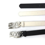 Unisex Nostalgic Design DVD Buckle Belt Men Women Decoration Paired with Jeans Waist Straps Belt Versatile Design Sense Belt