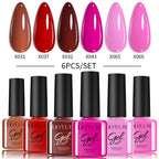 LILYCUTE Nail Gel Polish Set Pink Green Spring DIY Nail Art Design Long Lasting Soak Off UV Gel Manicure Painting Gel Vernis Kit
