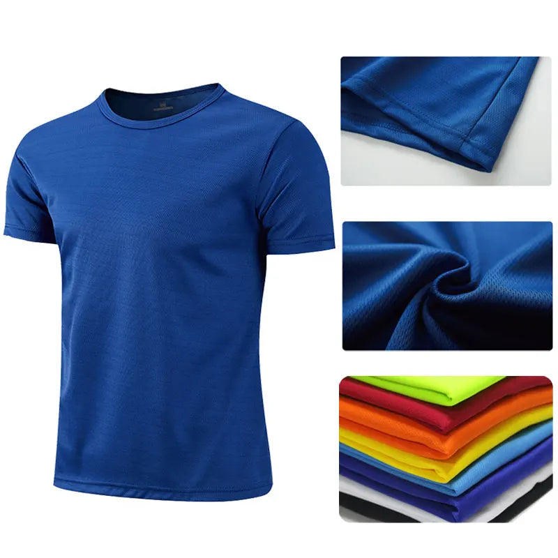 Men Women Quick Dry Short Sleeve Sport T Shirt Gym Jerseys Fitness Shirt Trainer Running T-Shirt Teenager Breathable Sportswears Ürün ana görseli