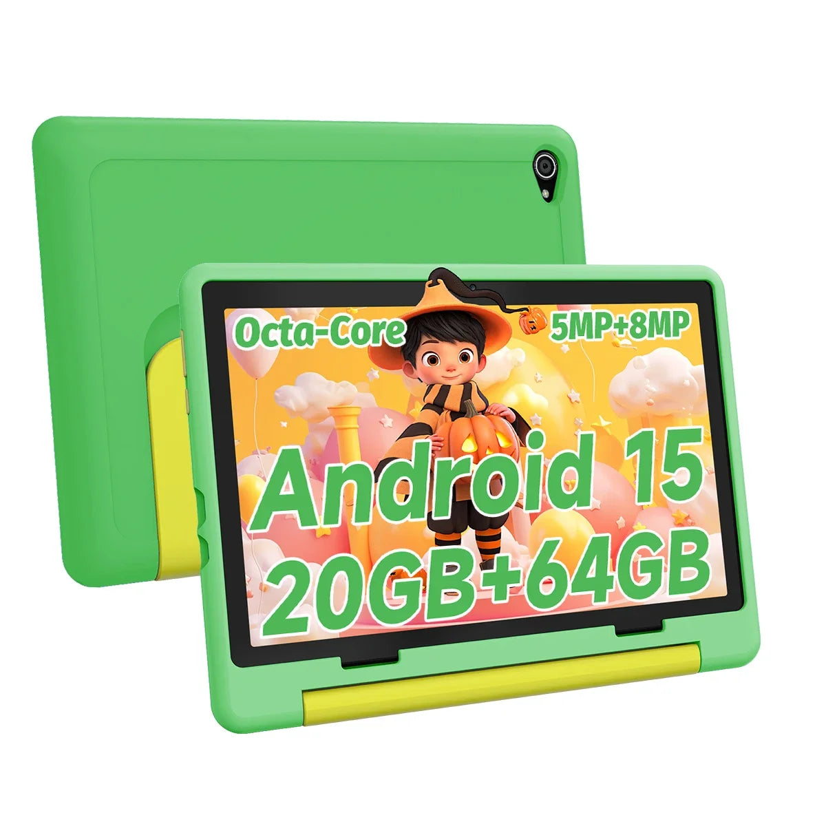 Kid Tablet 10Inch Android15 20GB RAM 64GB ROM 128GB Expandable 5000mAh 8-Core WiFi Bluetooth Children's Gift KIDOZ Kids Software Ürün ana görseli
