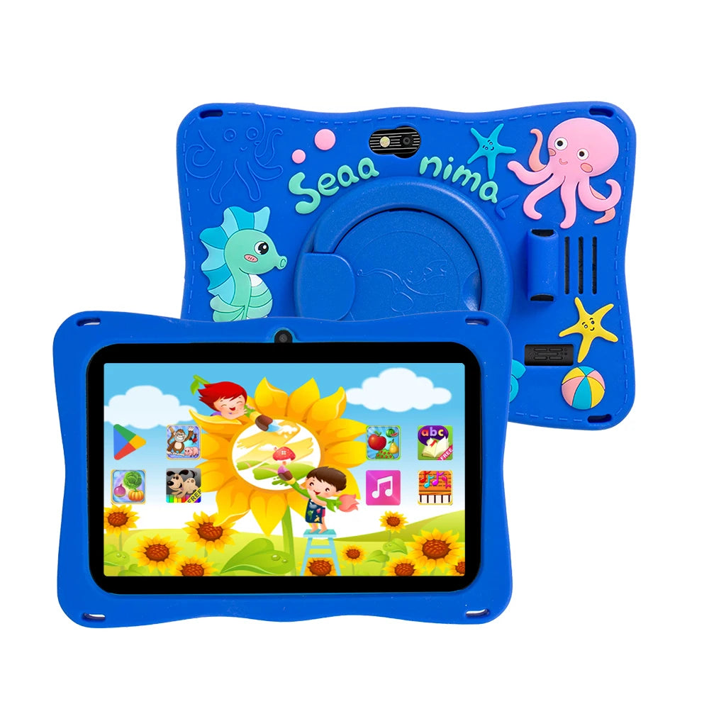 BDF Tablet for Kids 7 Inch Android 11 System 32 GB WiFi Bluetooth Dual Camera Educational Software Installed with Proof Case Ürün ana görseli