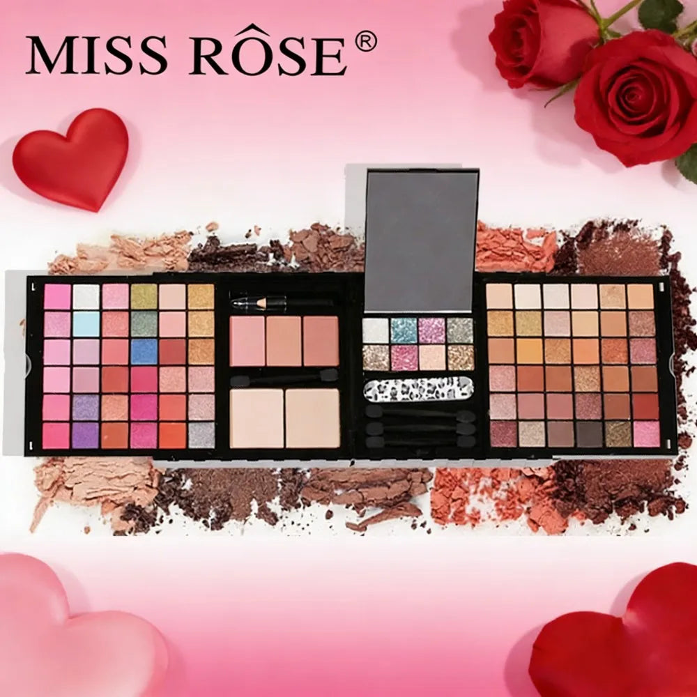 3D Matte Pearlescent Eye Shadow Plate Makeup Multi-Function Powder Blusher Makeup Set For Valentine's Day Ürün ana görseli