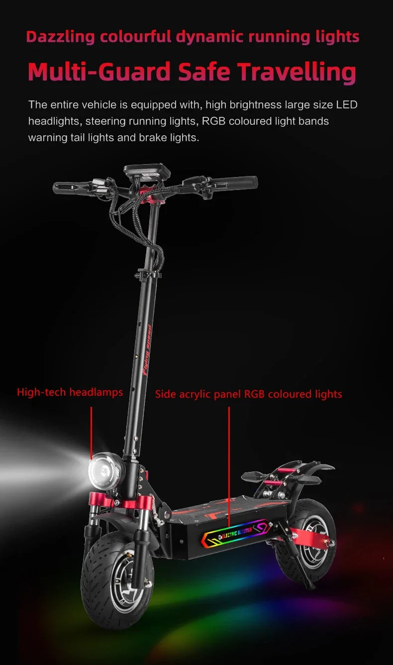 BOYUEDA Q7Pro Max Electric Scooter 2*1600W Dual Motor 52V28A Battery Adult Off-road E-Scooter 10 Inch City commuting EScooter