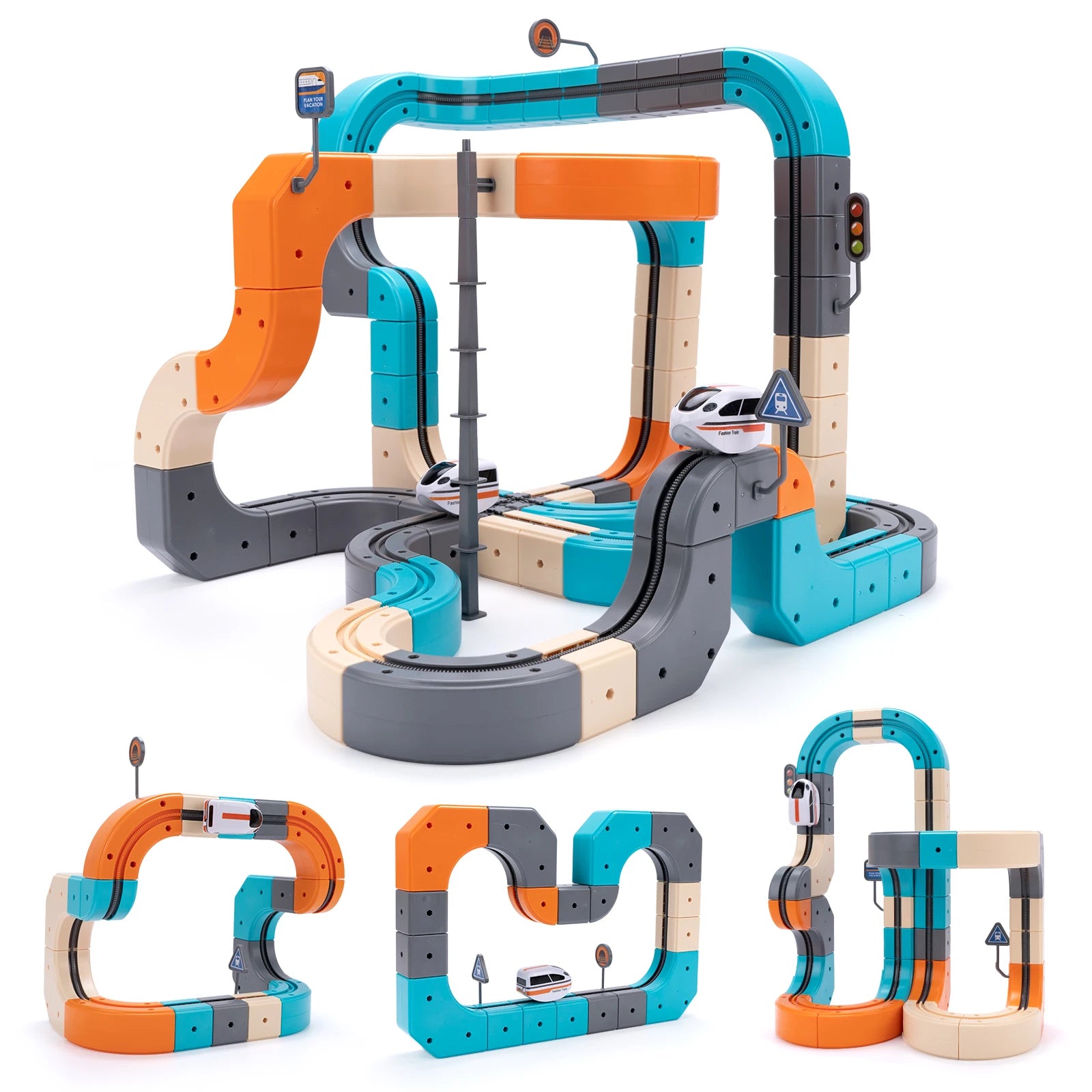 Kid Anti-Gravity Magnetic Attraction Track Train Changeable Magnetic Magic Rail Car Electric Train Building Toy for Kids Gifts Ürün ana görseli