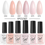 LILYCUTE 6PCS Gel Nail Polish Set Summer Neon Nail Gel Kits For DIY Nail Vernis Semi Permanent UV Lamp Gellak Nail Varnish Set
