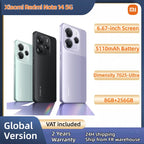 Global Version Xiaomi Redmi Note 14 5G Dimensity 7025-Ultra 6.67" 5110mAh 45W fast charging 108MP Camera With dual speakers NFC