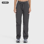 Women Quick Drying Sports Pants Lightweight Breathable Running Fitness High Waisted Loose Wide Leg Casual Yoga Pants 2024 Autumn