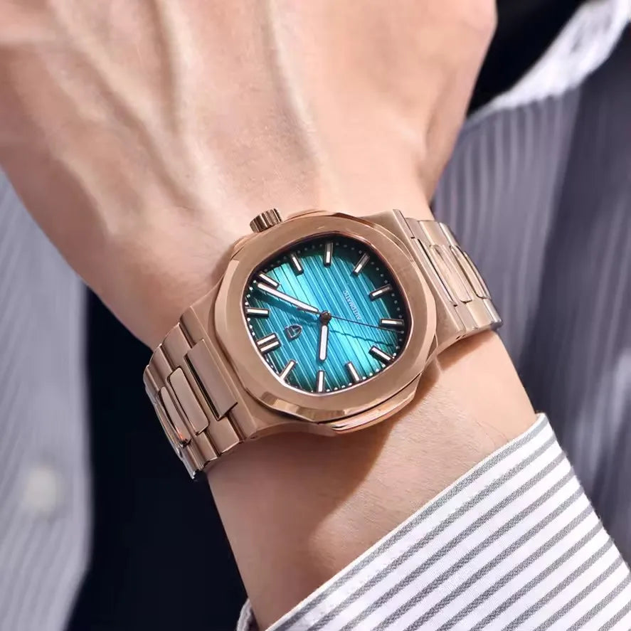 PAGANI DESIGN New Sporty Elegance Mechanical Watch Sapphire Seagull ST16 Movt Man watch Stainless Steel Luminous Men's Watches