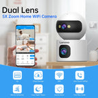 Lenovo Dual Lens HD IP Security Camera 8MP indoor WiFi Camera Auto Tracking Color Night CCTV Audio Video Surveillance Camera