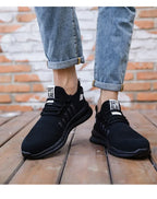 Work Safety Shoes Summer Breathable Men Air Cushion Work Protective Sneakers Anti-Puncture Work Shoes Male Steel Toe Shoes