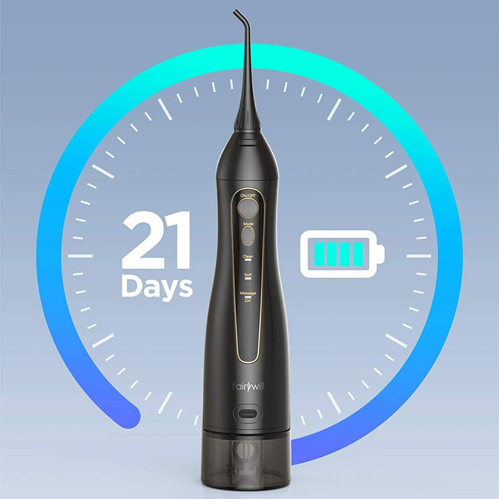 Fairywill Water Flossers Oral Irrigator & Electric Toothbrush Rechargeable Portable for Teeth Waterproof Teeth Cleaner