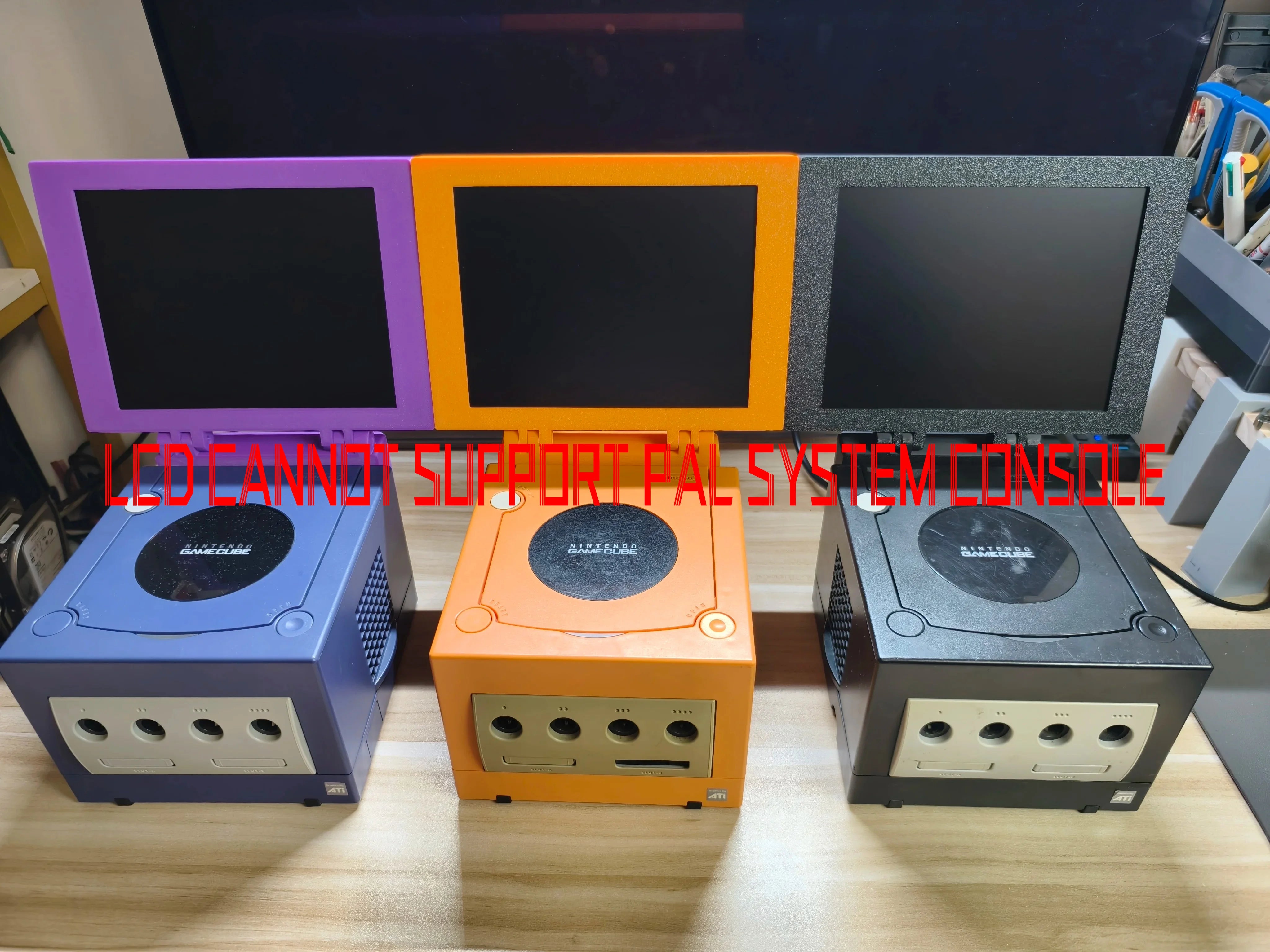8Inch Gamecube 3D Print Retro Arcade Game Console Portable Display Mini Monitor With Stereo For Gamecube NGC NTSC Ürün ana görseli