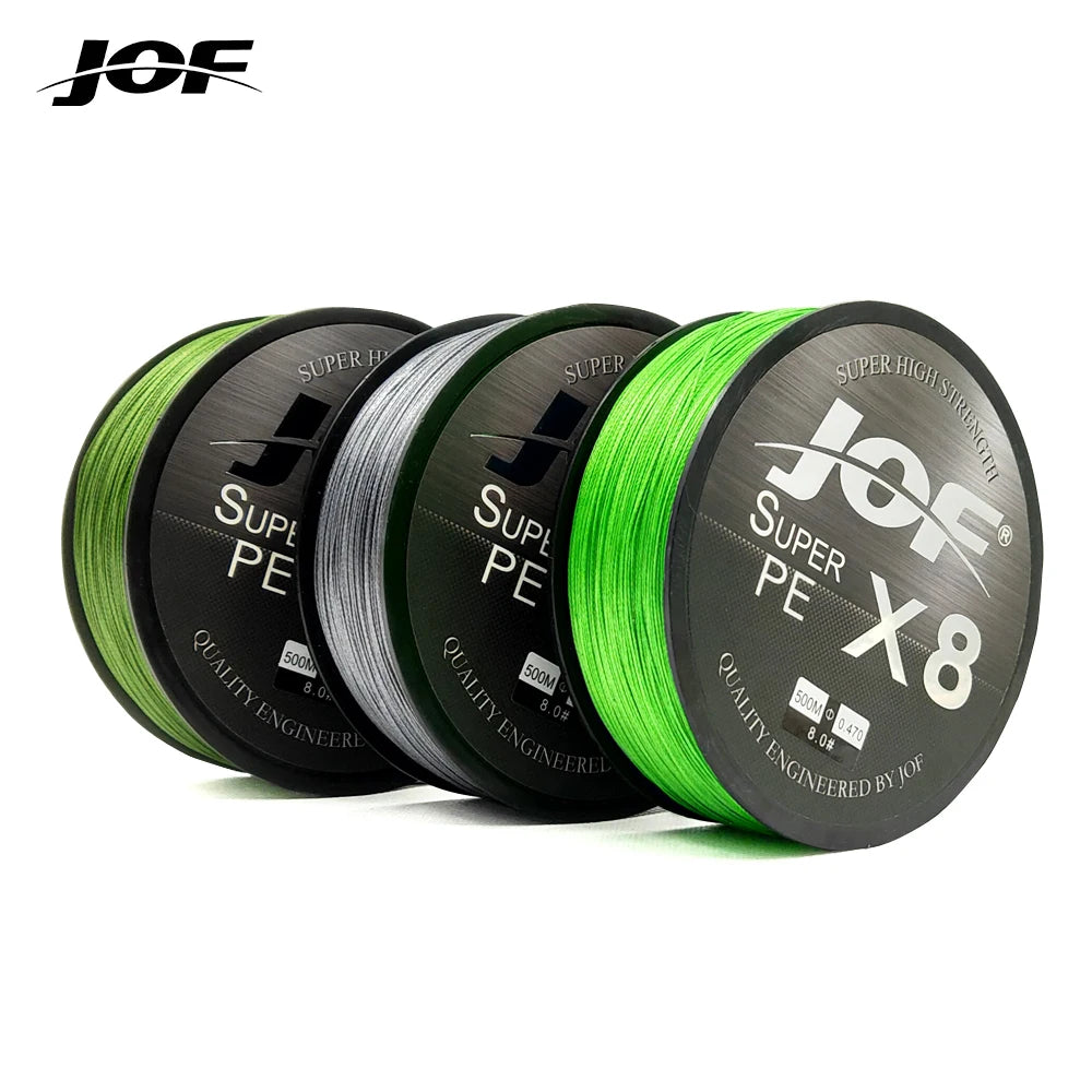 JOF X8 150M 300M 500M Braided Fishing Line 8 Strands MultiColor Multifilament Saltwater PE Line15 20 30 40 60 80 100LB Ürün ana görseli