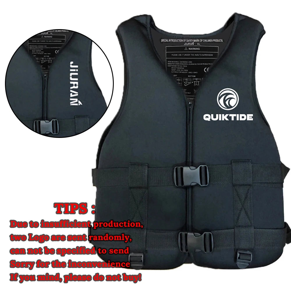 Neoprene Life Jacket for Adult Children New Water Sport Buoyancy Jacket Life Vest Swimming Boating Skiing Driving Vest Drifting