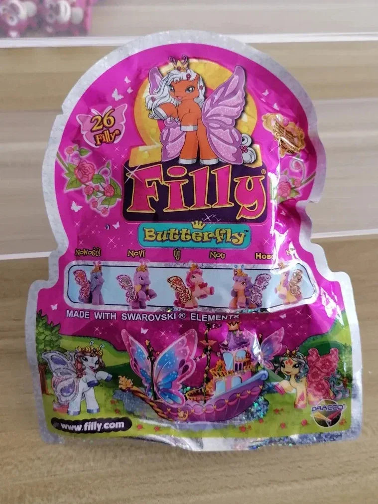 Filly Pony Doll Toy Flocking Stars Butterfly Cute Action Figure Collectible Blind Bags Children Birthday Gifts Ürün ana görseli