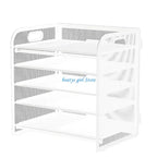 C7AB Multifunction File Letter Tray Organizers with Sliding Drawer and 2 Pen Holder, Space Saving Office Desk Organizers