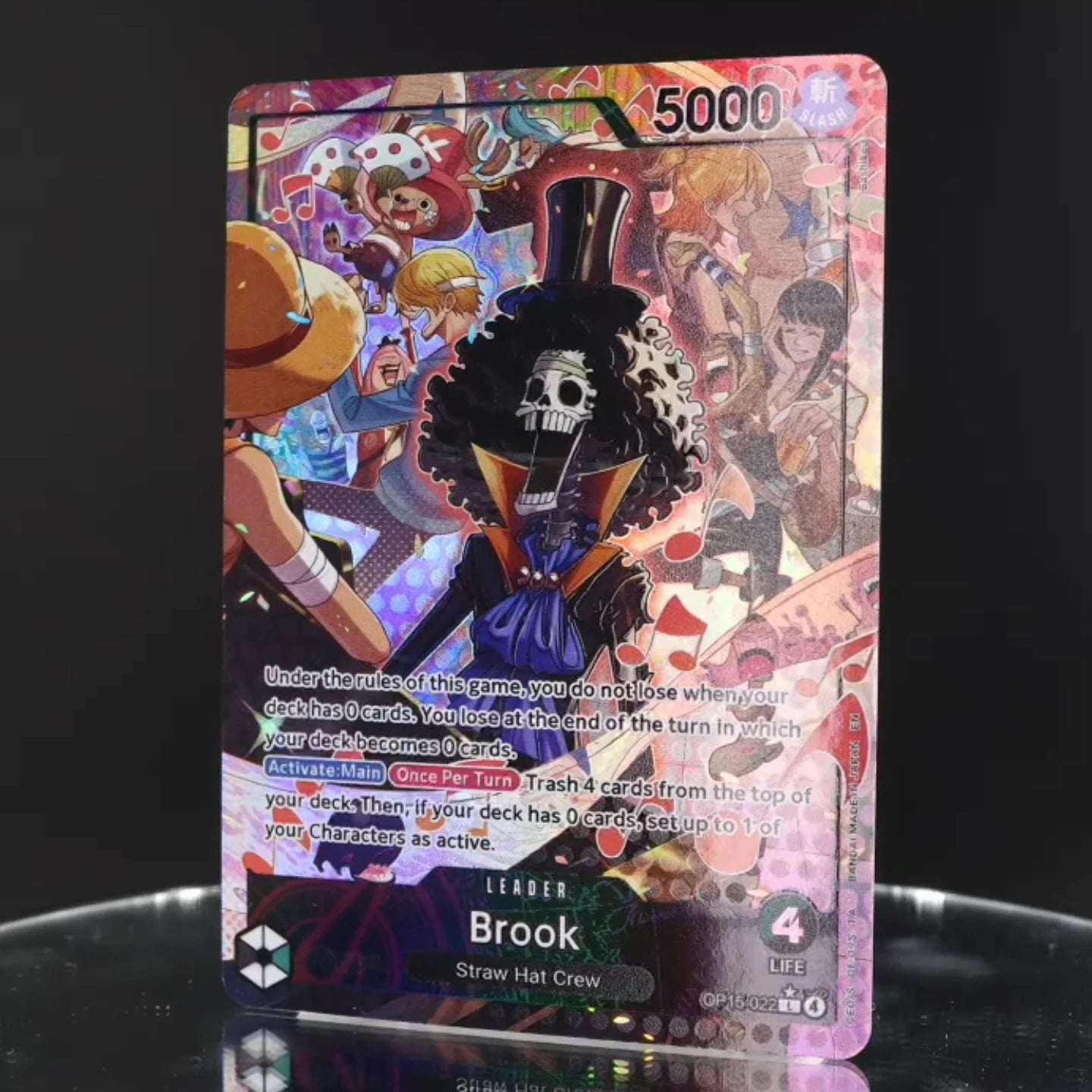 One Piece TCG OPCG English Leader card OP15 Leader Card Set Luffy  Lucy Enel Krieg Rebeca Brook KAMI's Island Textured Foil Card