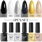 LILYCUTE 6PCS Gel Nail Polish Set Summer Neon Nail Gel Kits For DIY Nail Vernis Semi Permanent UV Lamp Gellak Nail Varnish Set