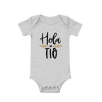 Hola Tio Tia Pregnancy Announcement Baby Bodysuit Jumpsuit Infant Clothing Casual Overalls Pregnancy Gift for New Aunt Uncle