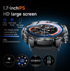 LIGE New Smart Watch Men 1000mAh Large Capacity Battery Outdoor Flashlight Bluetooth Call Waterproof Sport Fitness Smartwatch