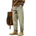 Men's 95% Cotton Jeans High Quality Loose Harem Pants Fashion Baggy Casual Outdoor Baggy Work Denim Pants Brand Men's Clothing