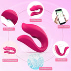 Powerful Sucking Wireless Remote Vibrator Wearable U Shaped Dildo Massager Dual Clit Stimulation Couple Adult Sex Toys for Women