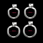 Stainless Steel Male Chastity Cage Cock Mamba Penis Ring Chastity Belt BDSM Erotic Urethral Lock Double-Arc Ring Sex Toy