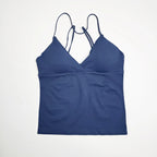 NCLAGEN Vision Twist Front Longline Top Women's Seamless Thin Straps Yoga Gym Workout Vest Running Tank Tops Fitness Clothing