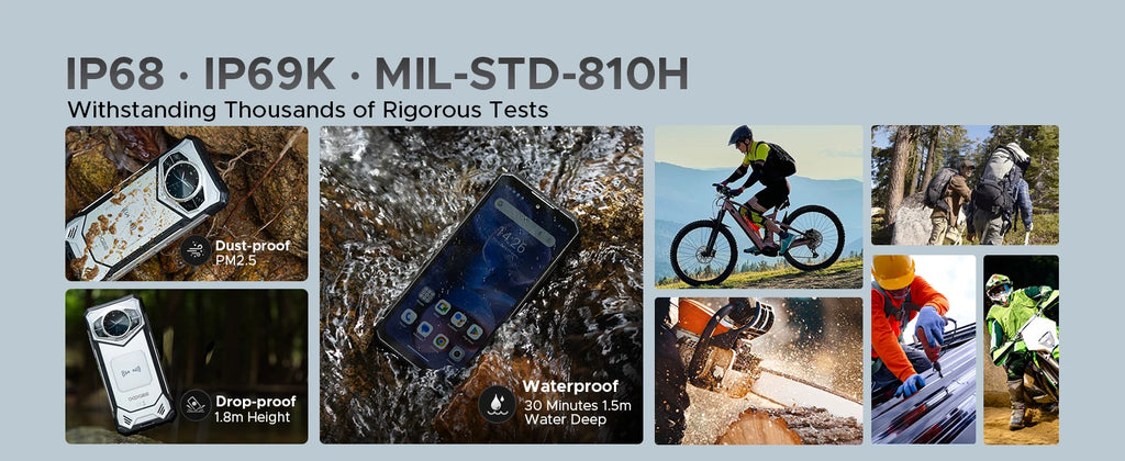 Global Version DOOGEE S200 5G Rugged Phone 6.72" 120Hz Display 12GB 256GB 100MP AI Main Camera 10100mAh Battery NFC Smartphone