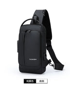 Men Anti Theft Chest Bag Shoulder Bags USB Charging Crossbody Package School Short Trip Messengers Bags Men's Oxford Sling Pack