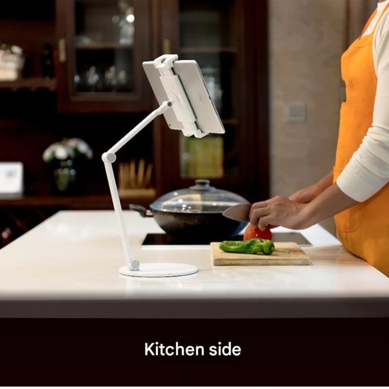 Heavy Duty Aluminum Tablets Stand With Rotating Base Ergonomic Support For Watching Movie And Reading Books