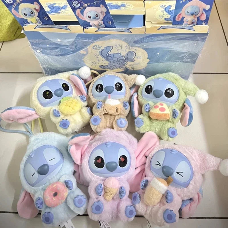 New Stitch Eat Some Thing Before Sleep Series Vinyl Blind Box Bag plush Pendant Cute Doll Mystery Box Toy Adult Gift Ürün ana görseli