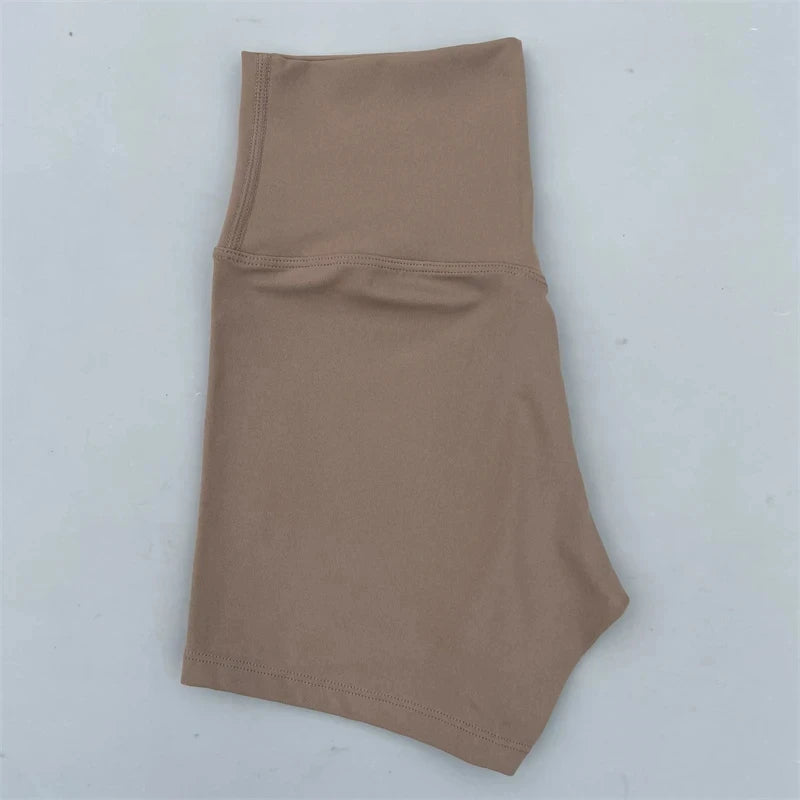 Sexy Solid Color Women Fitness Sport Short High Waist Athletic Yoga Short Leg Cycling Comprehensive Training Jogging Squat Proof