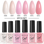 LILYCUTE 6PCS Gel Nail Polish Set Summer Neon Nail Gel Kits For DIY Nail Vernis Semi Permanent UV Lamp Gellak Nail Varnish Set