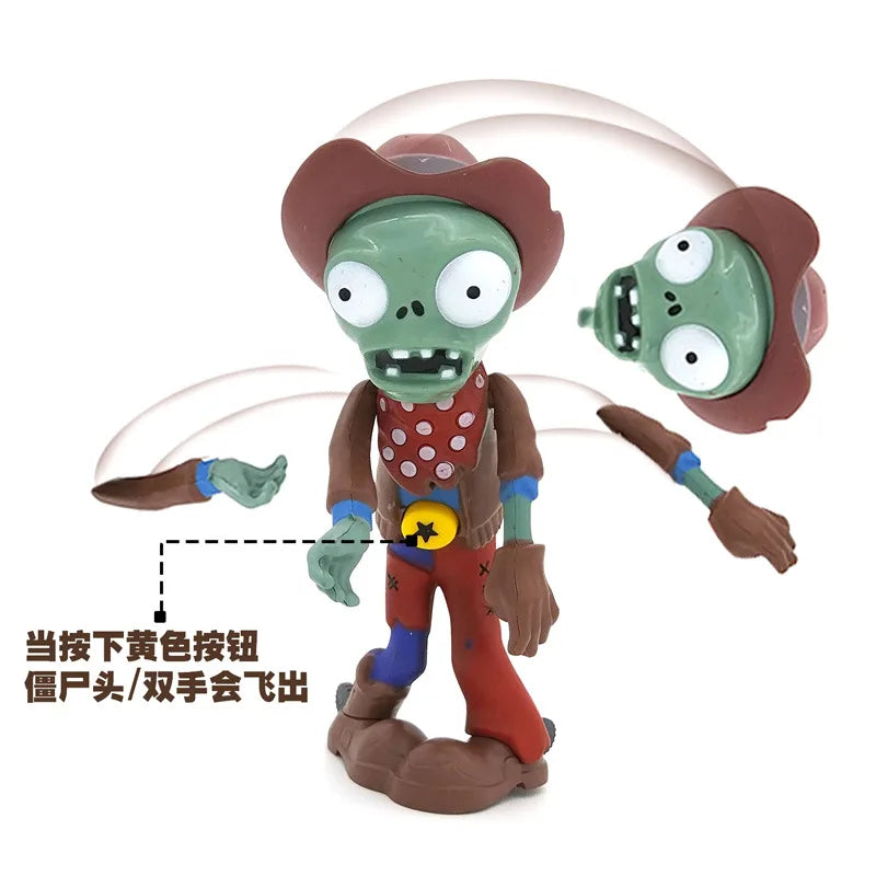 PLANTS VS ZOMBIES Crazy Dave Game Action Figure Roadblock Iron Bucket Grim Reaper Zombie Model Doll Kids Toys Children's Gifts