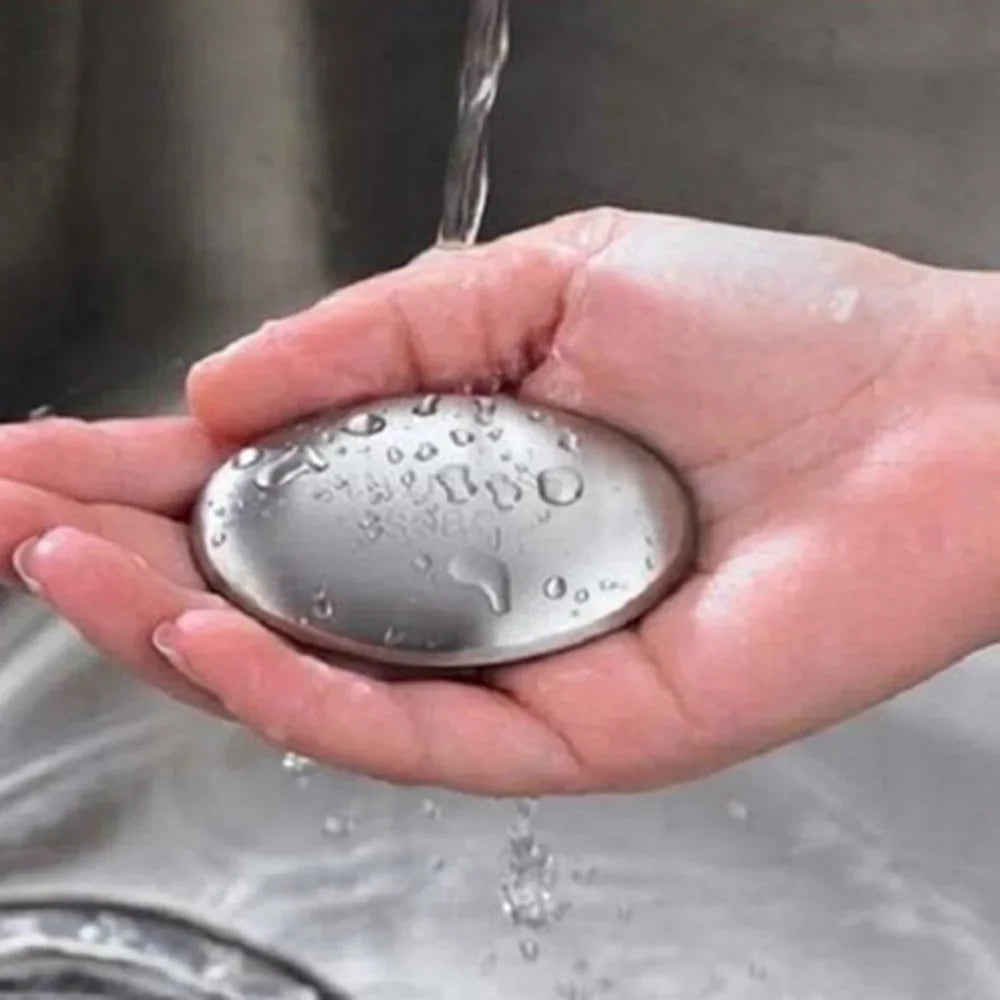 Stainless Steel Soap Kitchen Bar Eliminating Odor Remover Stones Magic Soaps Odor Remover Body Cleansers Bath Shower Accessories