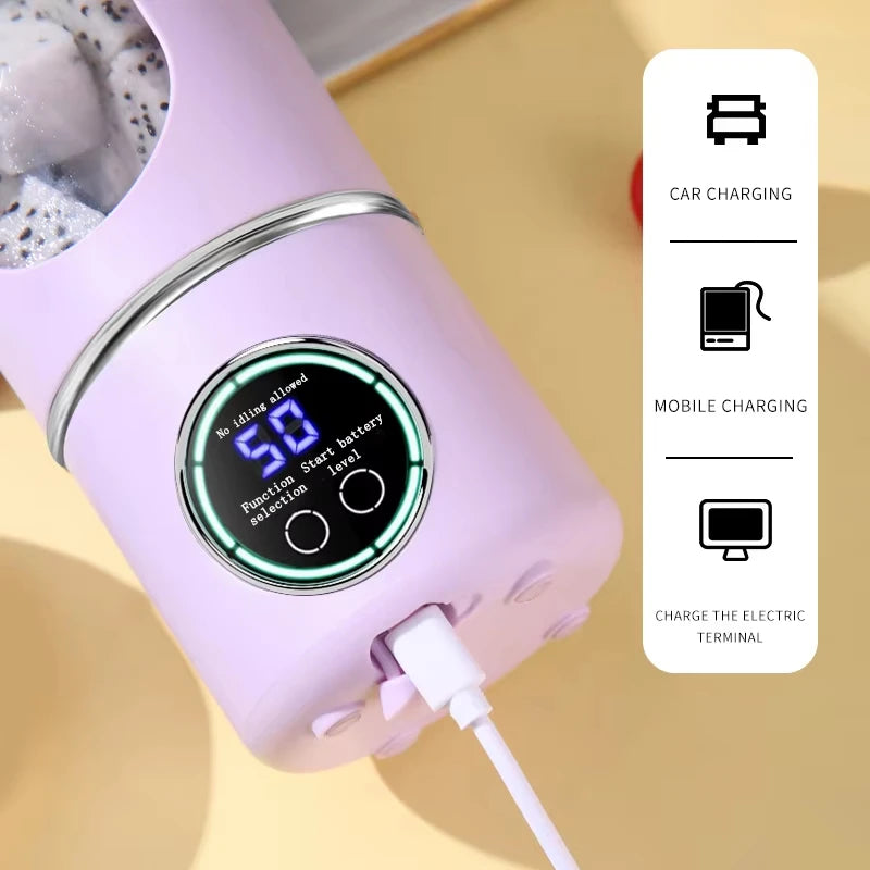 New Portable Juice Maker Blender for Shakes Smoothie 700ML Durable Juicer Steel Blades 2 In 1 Blender Bottle Smoothie Portable