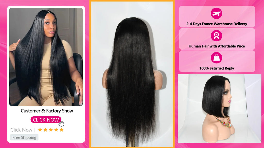 Clip In Hair Extensions Human Hair Brazilian Thick Straight Clip In Natural Color Clip Ins Remy Hair 22 24 26 28 Inch For Women 120g/PC