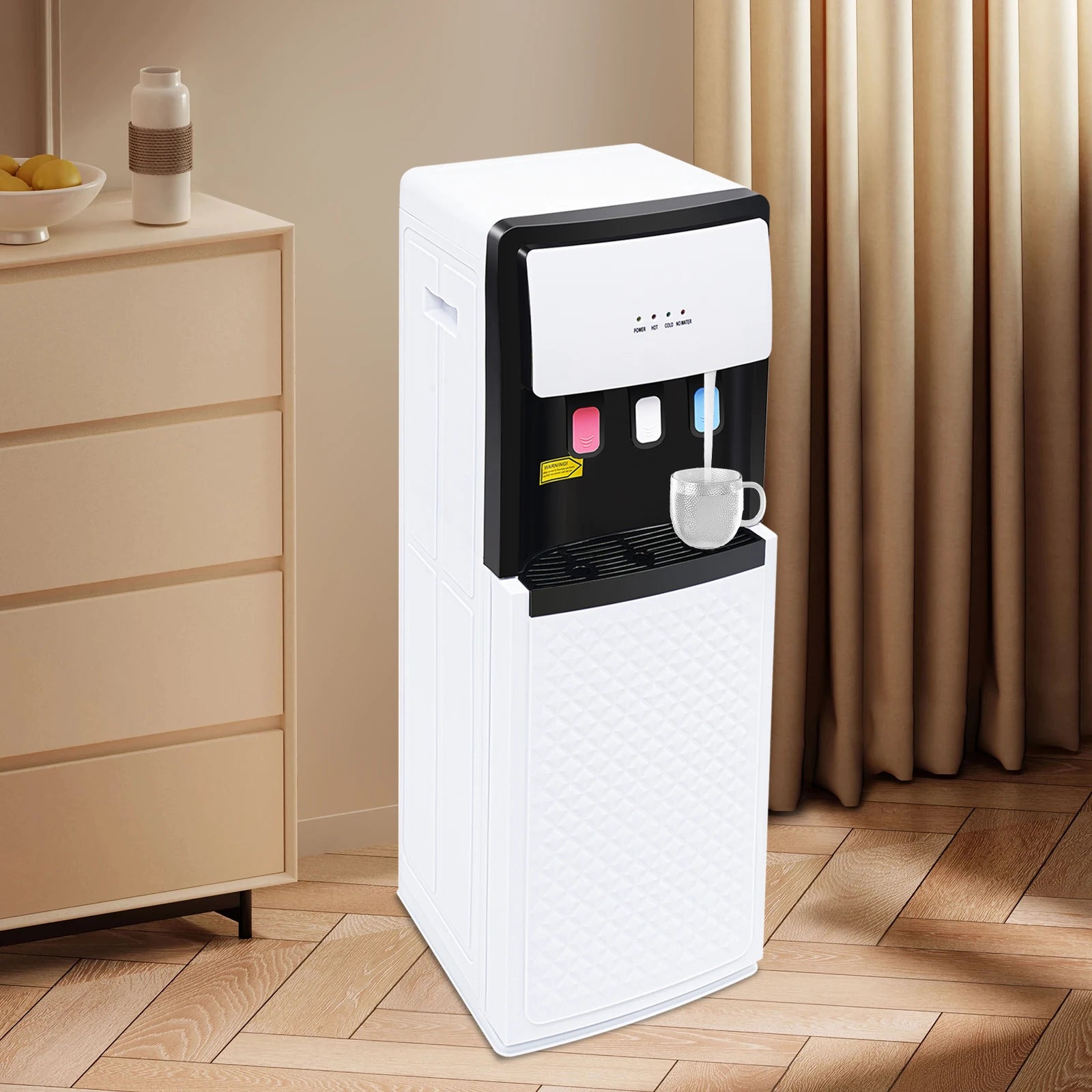 Bottom Loading Water Dispenser Versatile Freestanding Hot&cold Water Dispenser for Office, Home, Living Room White