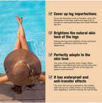 Waterproof Body Foundation With Free Powder Puff Bronze Leg Makeup Long Lasting Tanning Cream 100ml 3 Colors