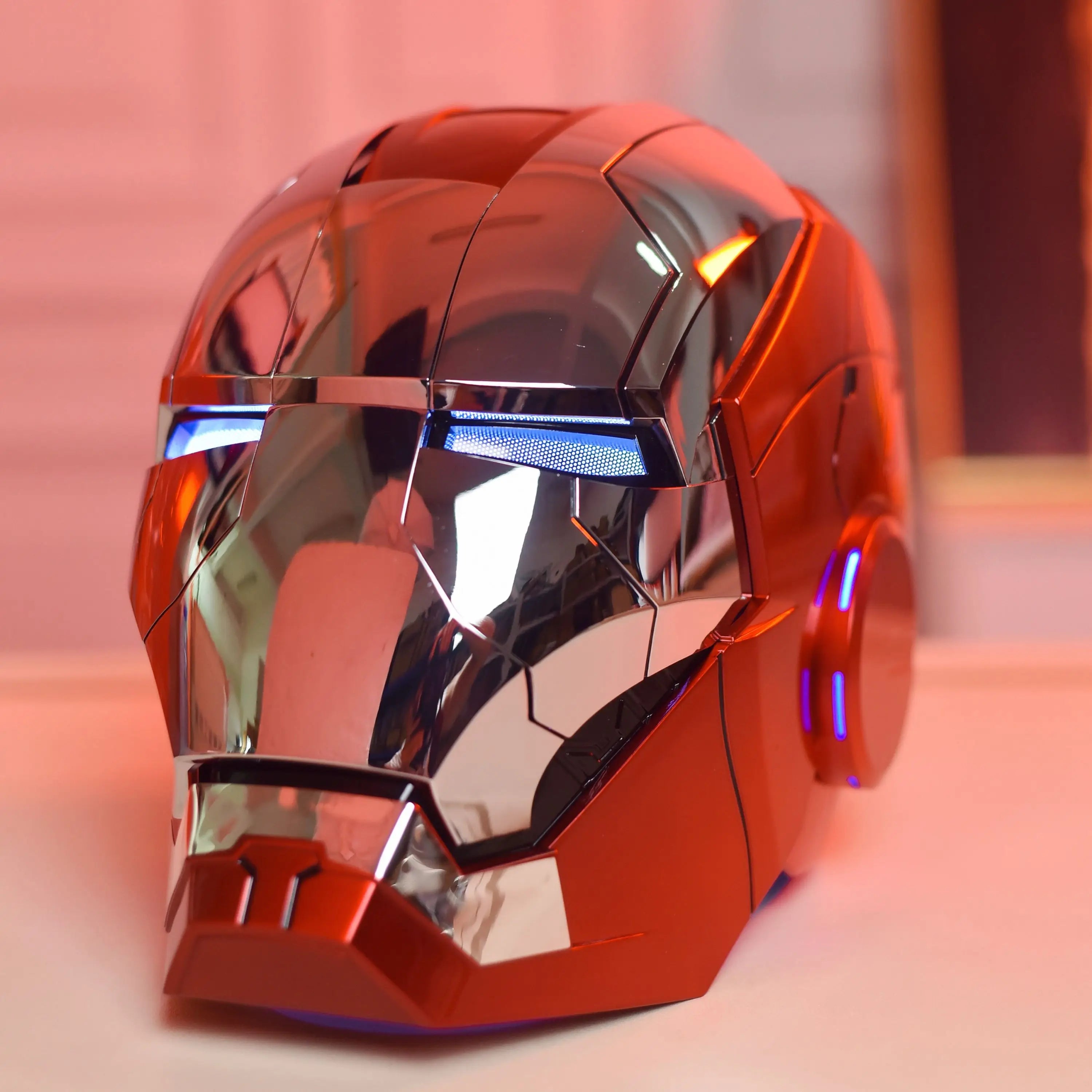 New AutoKing 1:1 Mk5 Iron Man Helmet Cosplay Voice Control Eyes with Light Model Toys for Adult Electric Wearable Christmas Gift Ürün ana görseli