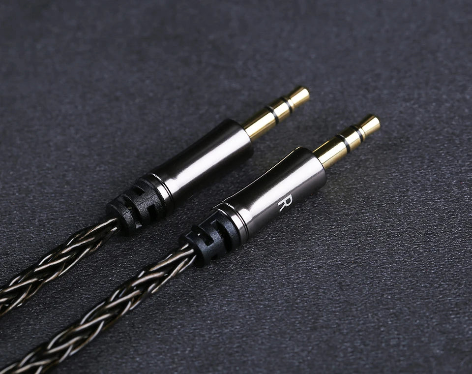 OPENHEART 16 Core Headphone Cable 1 to 2 jack dual 3.5/2.5/4.4mm/XLR Balance Cable For HIFIMAN DENON Replacement Cable 2m 3m