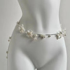 Multilayer Pearl Belt Waist Chain for Women's Fashion Retro Y2K Designer Belt Character Playing Clothes Accessories Party Belts