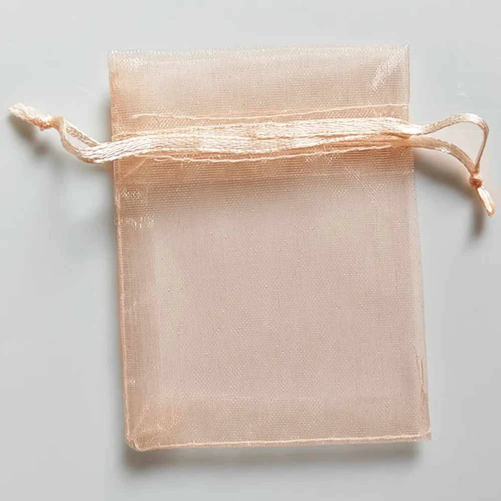 25/50/100pcs Organza Gift Bag Multicolor Drawstring Pouches For Candy Jewelry Bag Packing Wedding Gift Bags Organza Bag