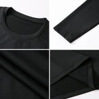Plain Spring Mens Training Sport T-shirts Quick Dry Tight Long Sleeve Compression Shirt Sportswear Gym Clothing Fitness Shirts