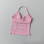 Longline Strappy Top Yoga Vest Woman Backless Tank Tops Sports Fitness Bras Running Workout Gym Halter