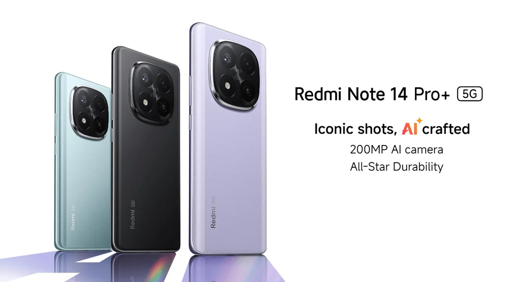 Xiaomi Redmi Note 14 Pro+ 5G Snapdragon® 7s Gen 3 IP68 Water & Dust 6.67” AMOLED display 1.5K 120Hz 5110mAh 120W 200MP Camera